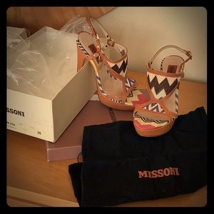 Missoni Platform Sandals, Original Box, Almost New
